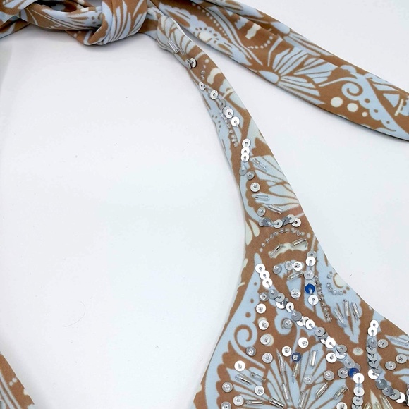 Victoria's Secret sequin triangle tie bikini top - Picture 3 of 7